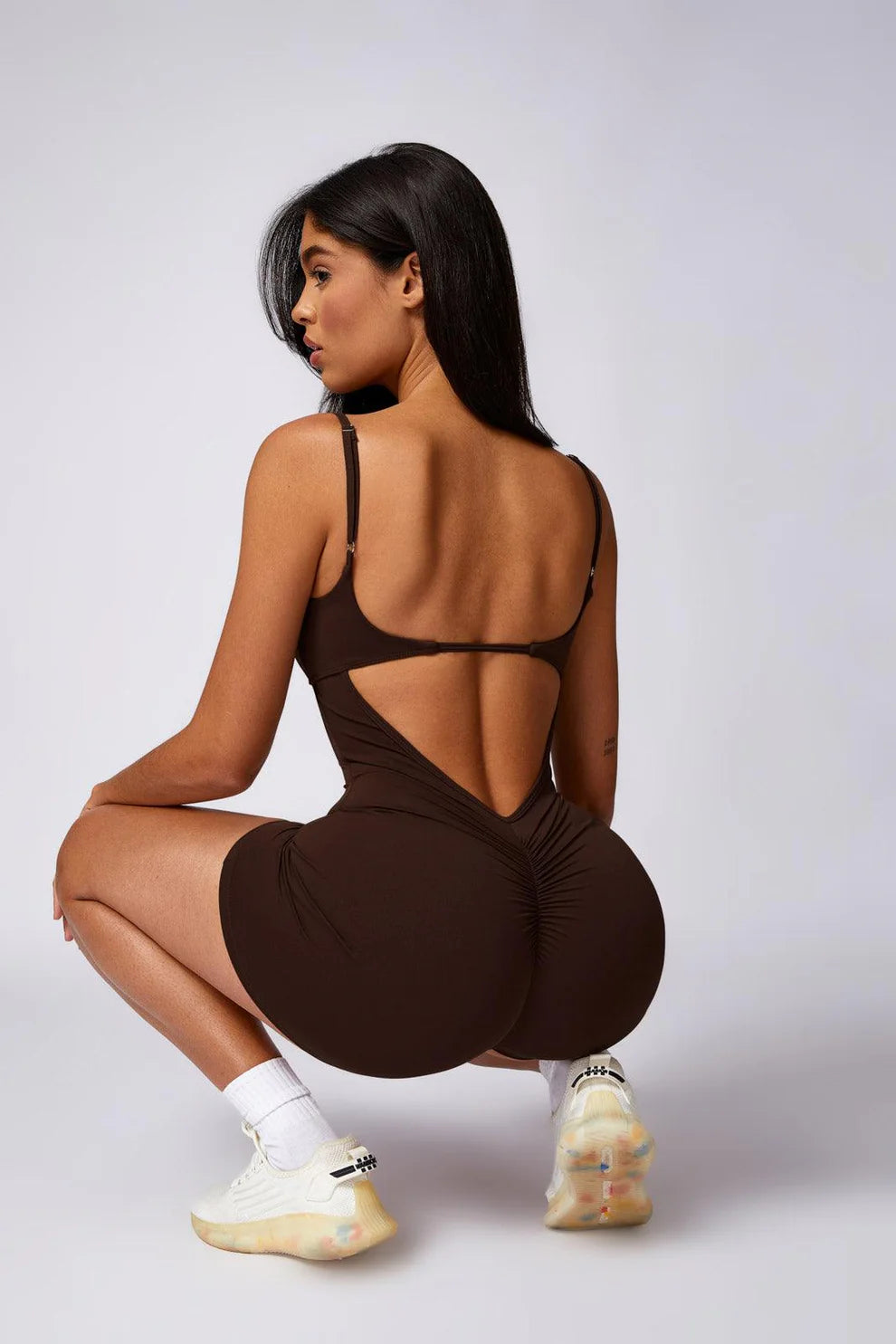 Elara Romper - Cocoa